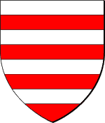 Fascé (8) de gueules et d'argent